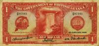 Gallery image for British Guiana p6: 1 Dollar from 1929